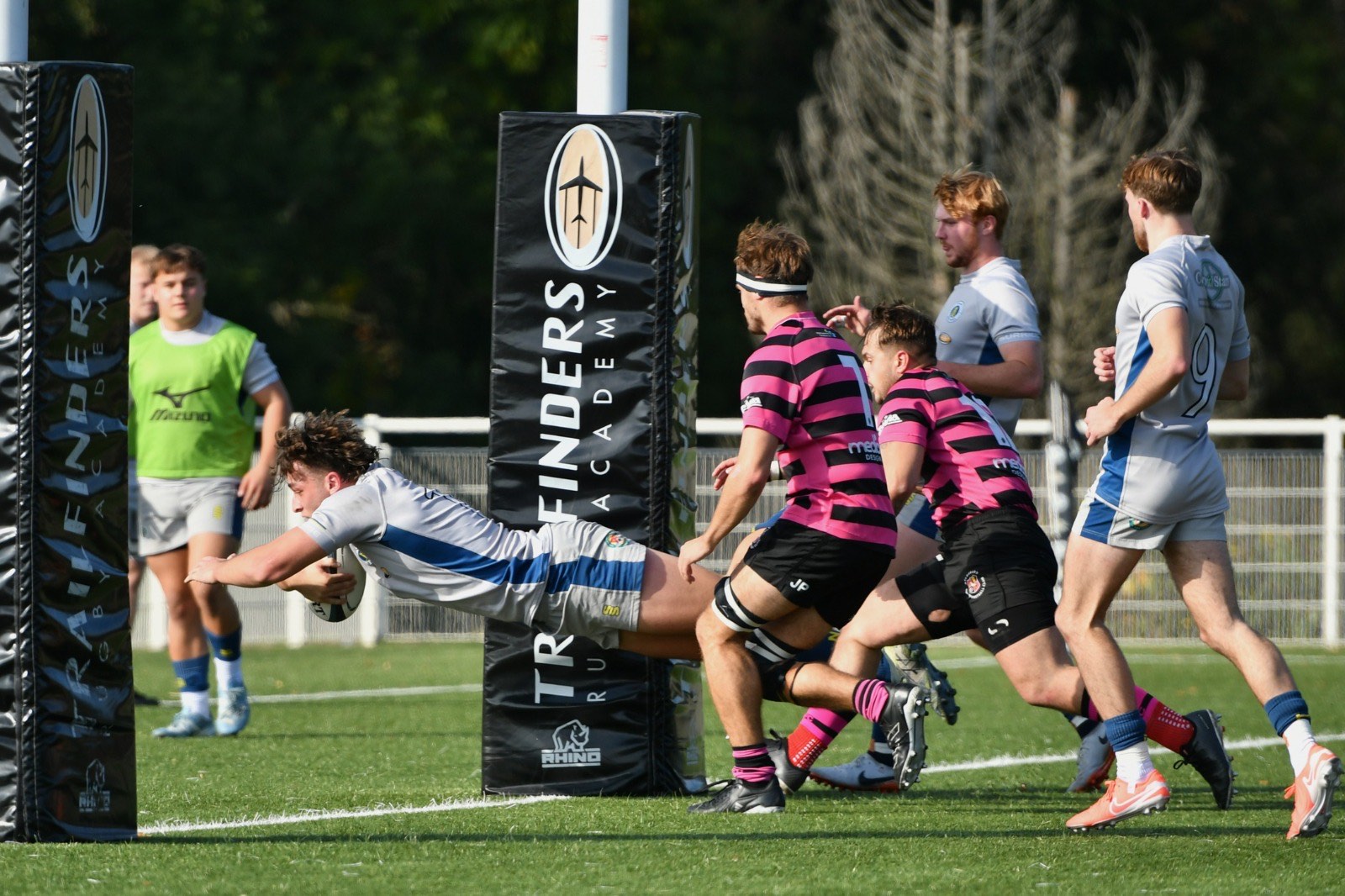 Institute of Rugby London player scoring a try