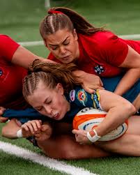 Women's rugby action