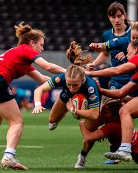 Women's rugby action